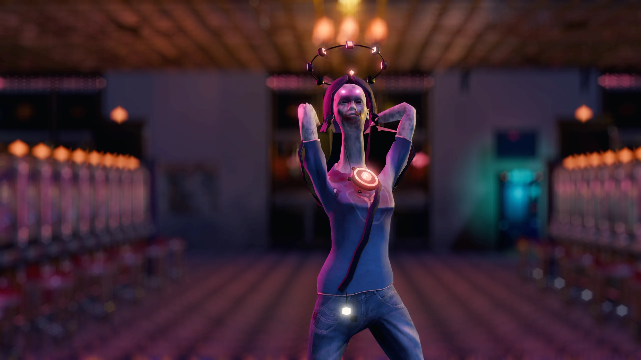 A Jinxer, magenta eyes